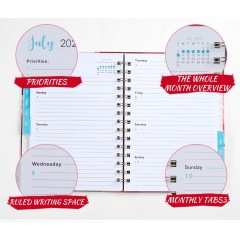2024 week/daily plan sprial notebook